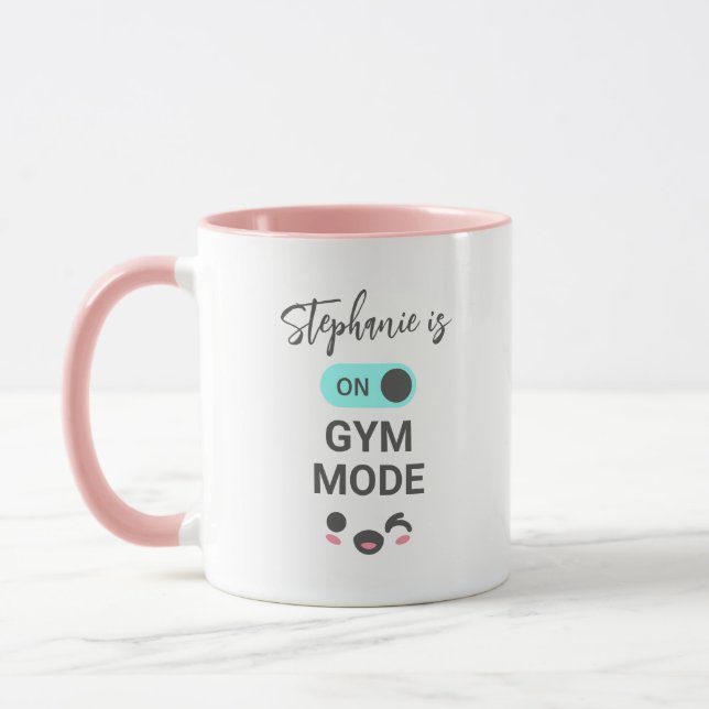 På gymmode söt personlig träningsmugg mugg (Vänster)