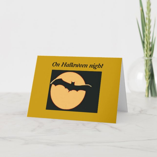 På Halloween Natt Kort (Framsida)