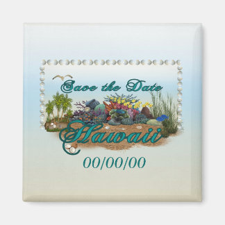 På Hawaii-ön Spara datum Magnet
