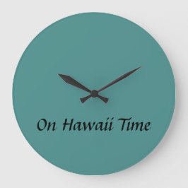 På Hawaii Time Wall Clock Stor Klocka