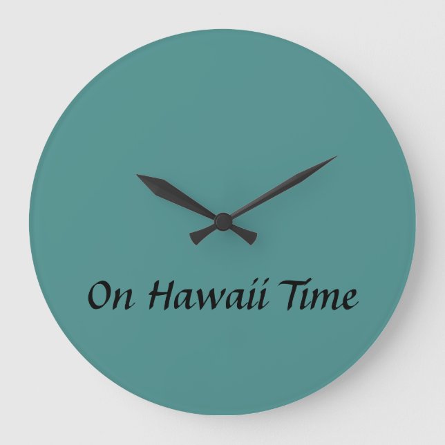 På Hawaii Time Wall Clock Stor Klocka (Framsida)