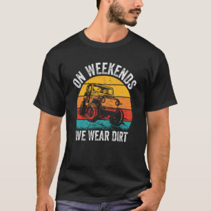 På Helg Bäror vi Vintagen Dirt Car Tävla Retro T Shirt