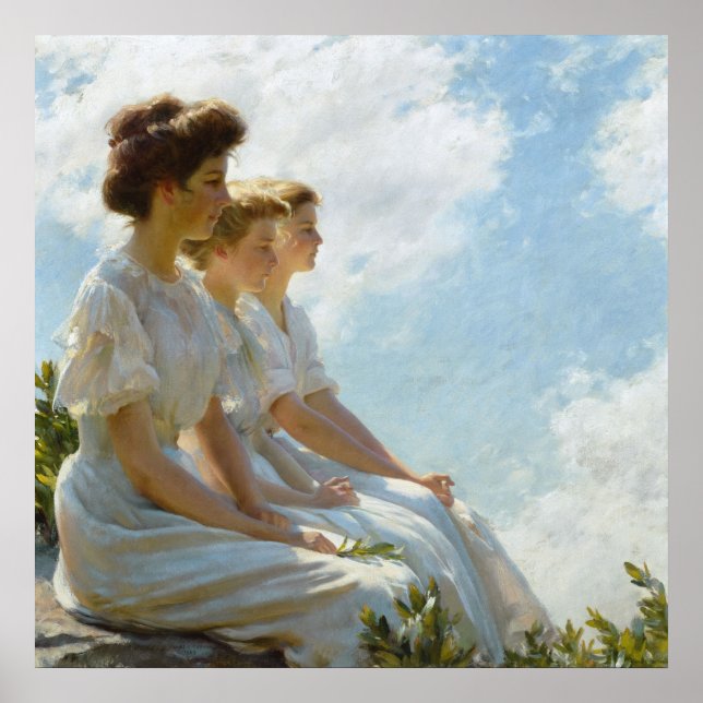 På höjderna av Charles Courtney Curran Poster (Framsidan)