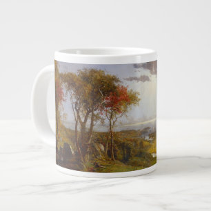 På Hudson River, 1860 (olja på arbetsyta) Jumbo Mugg