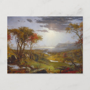 På Hudson River, 1860 (olja på arbetsyta) Vykort