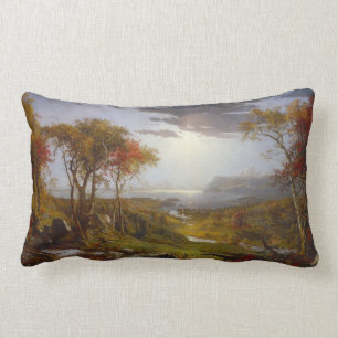 På Hudsonet River 1860 (olja på kanfas) Lumbarkudde