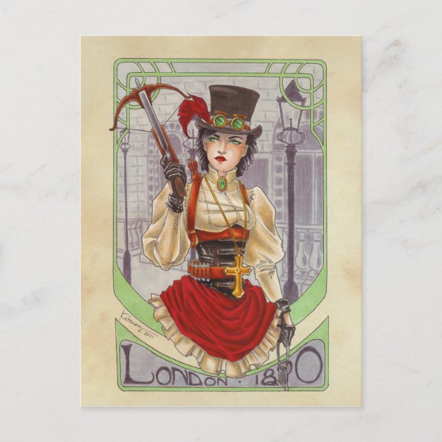 På Hunt - 1890-vykort i London Vykort (Framsida)