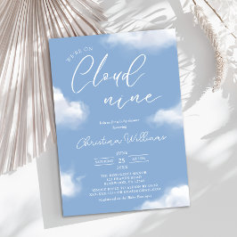 På inbjudan till Cloud 9 Baby Shower