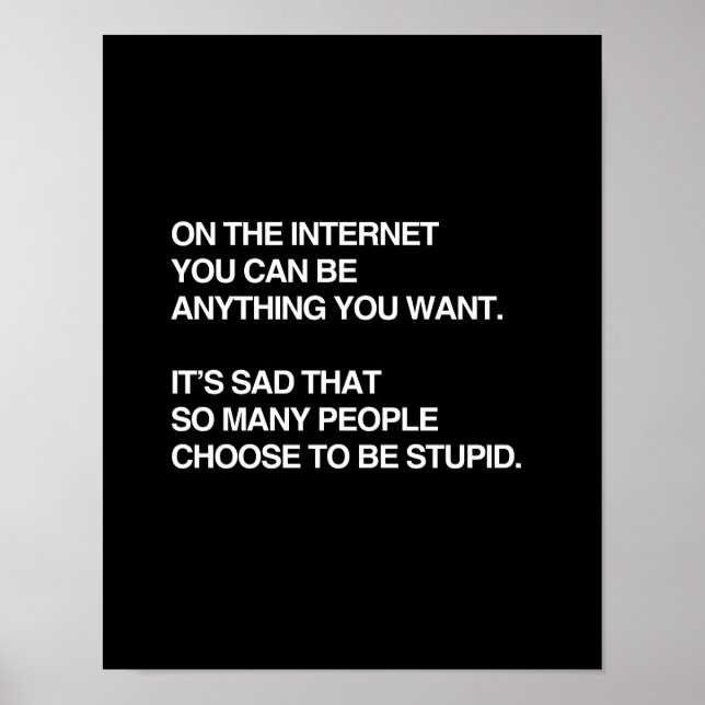 PÅ INTERNET KAN DU VARA NÅGOT DU VILL POSTER (Framsidan)