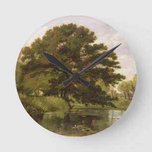 På Isisen Waterperry, Oxfordshire, 1806 (olja på Rund Klocka