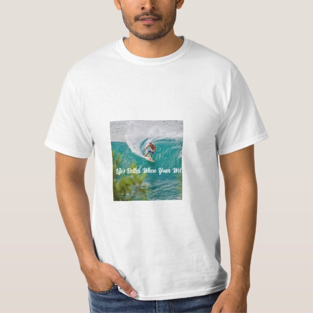 På jakt efter den perfekta vågen t shirt (Framsida)