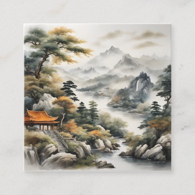 På japanska estetik även Harmony eller Ba Fyrkantigt Visitkort (Framsida)