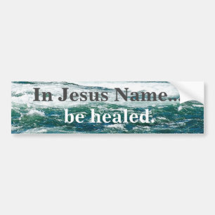 PÅ JESUS NAMN BUMPER STICKER BILDEKAL