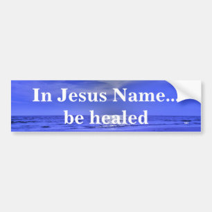 PÅ JESUS NAMN BUMPER STICKER BILDEKAL
