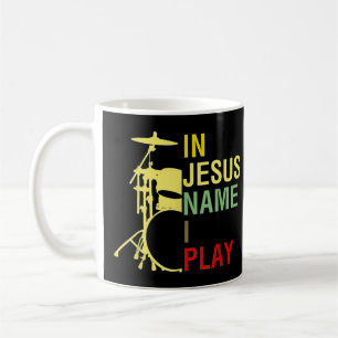 På Jesus Namn I Play Vintage Drum T-ShirtVintage R Kaffemugg