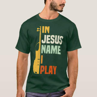 På Jesus Namn I Play Violin T Shirt