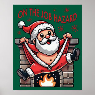 På  jultomten vid jobbet poster