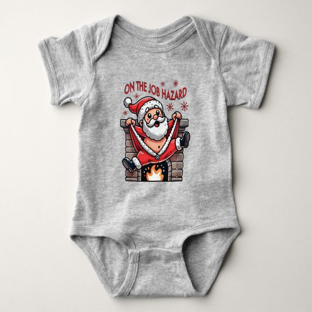 På  jultomten vid jobbet t shirt (Framsida)