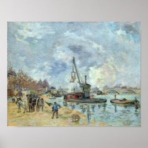 På kajen de Bercy i Paris, 1874 Poster