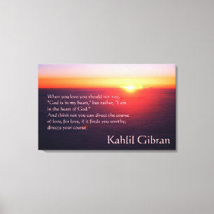 På kärlek - profeten av Kahlil Gibran Canvastryck