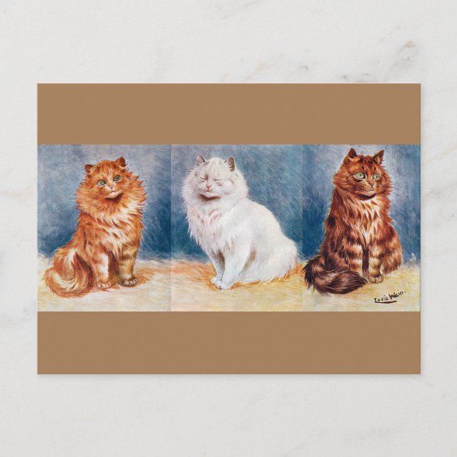 På kattshowen, Louis Wain Vykort (Framsida)