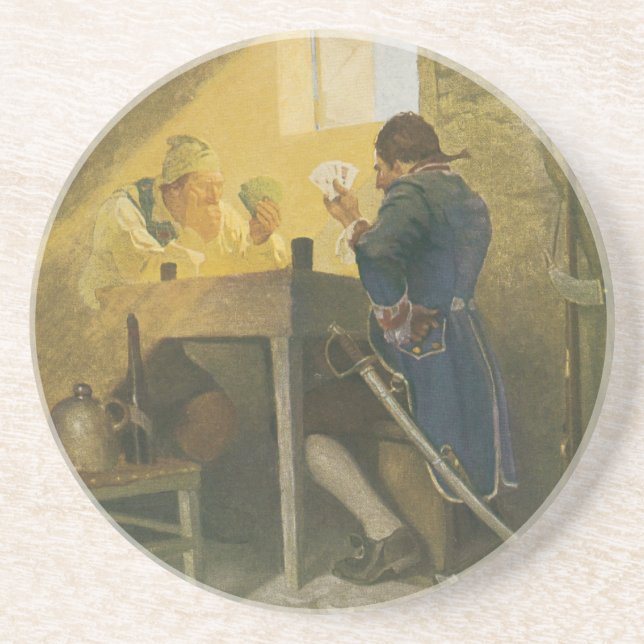 På Kort i Clunys bur av NC Wyeth Underlägg Sandsten (Framsidan)