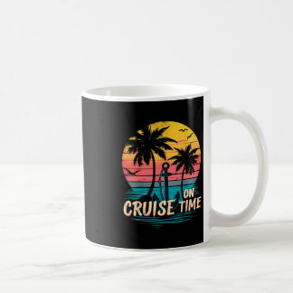 På kryssningstid retro semesterresa kaffemugg