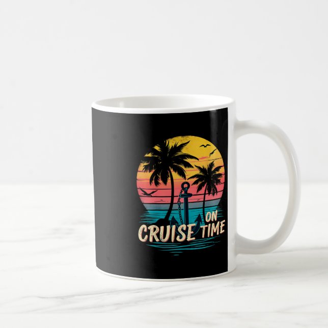 På kryssningstid retro semesterresa  kaffemugg (Höger)