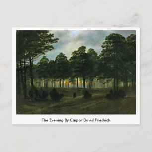 På kvällen av Caspar David Friedrich Vykort