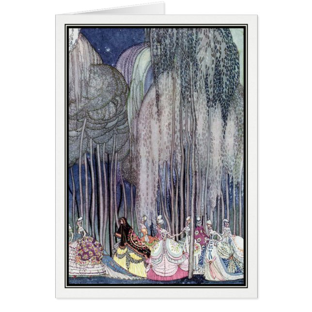 På långt till dansen av Kay Nielsen Hälsningskort (Framsidan)