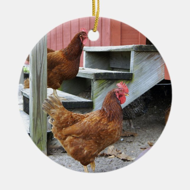 På lantgården julgransprydnad keramik (Framsidan)