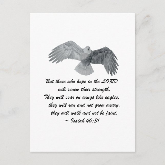 På lika örnar för vingar - är 40:31 vykort (Framsida)