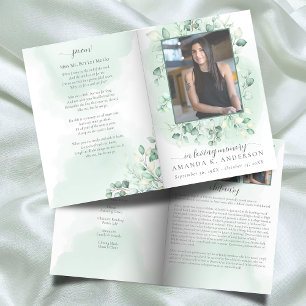 På Loving Memory Eucalyptus Greenery Bi-Fold Program