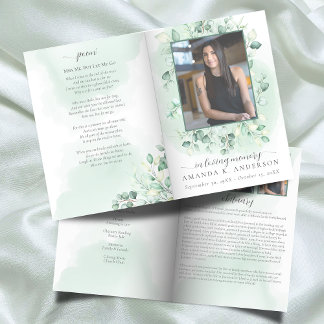 På Loving Memory Eucalyptus Greenery Bi-Fold Program