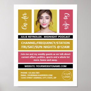 På Luft - Podcaster Photo - Retro Podcast Poster