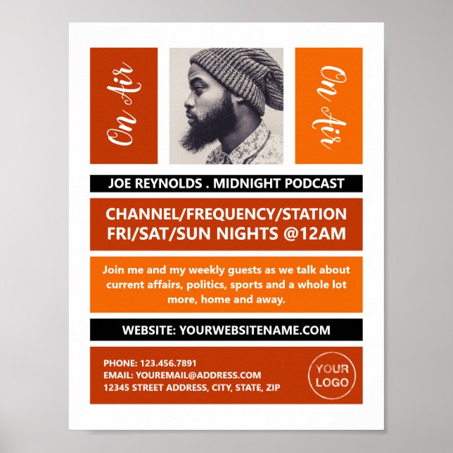 På Luft - Podcaster Photo - Retro Podcast Poster (Framsidan)