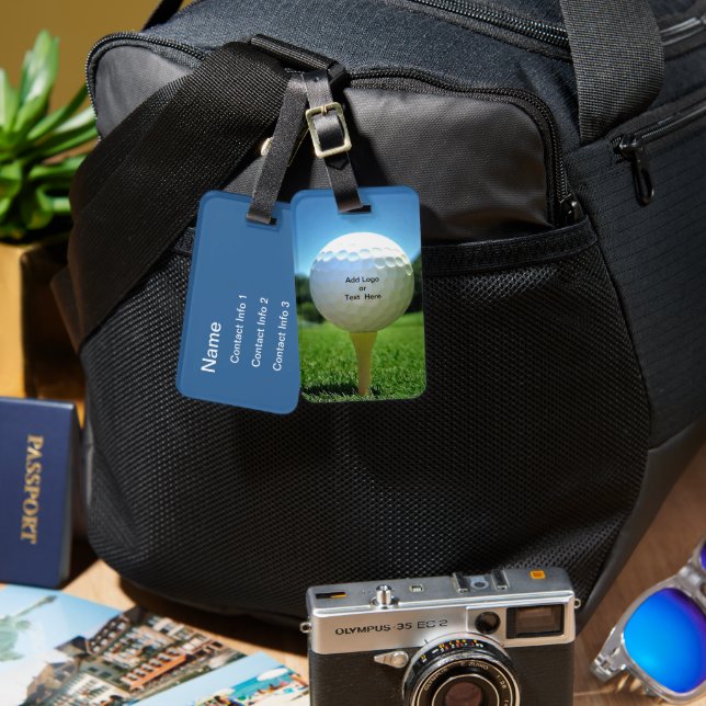 På Märkrn Golf Blue Bag Bagagebricka (Fram & Baksida)