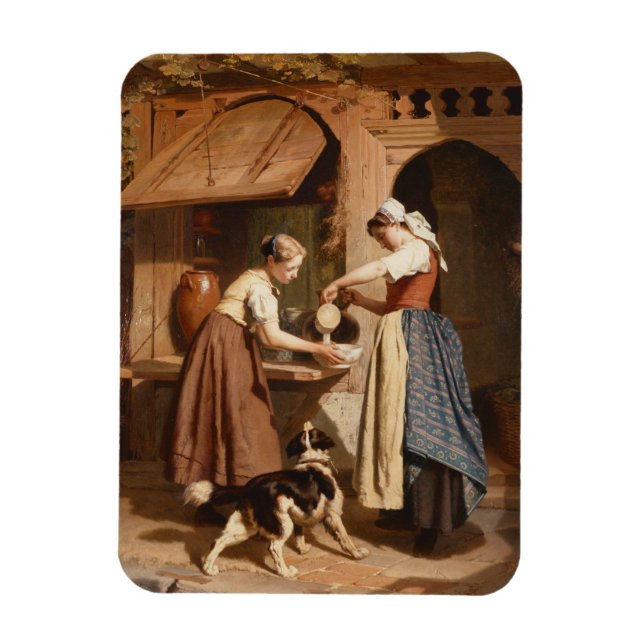 På mejeriet, 1866 (olja på panel) magnet (Vertikal)