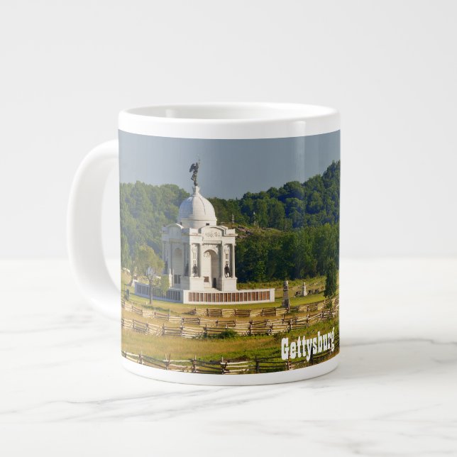 PA Memorial i Gettysburg Jumbo Mugg (Framsida vänster)