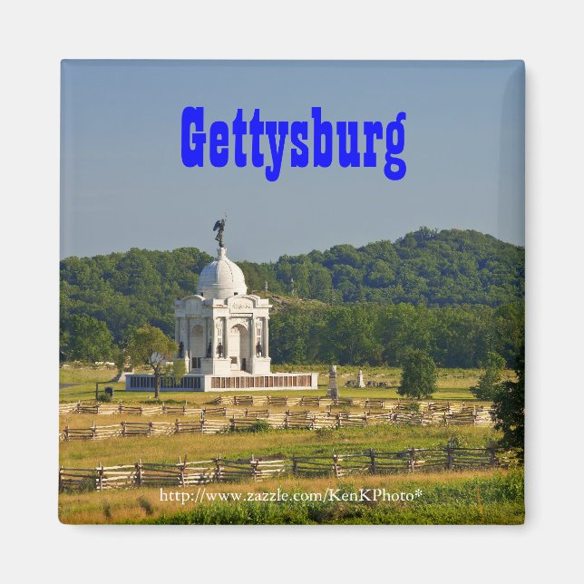 PA Memorial vid Gettysburg Magnet (Framsidan)