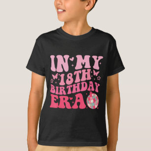 På Min 18-årsdag Era Flicka Pojke 18 År Födelse T Shirt