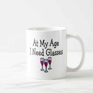 På min ålder behöver jag exponeringsglas kaffemugg