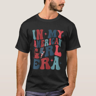 På min amerikanska flicka Era Retro 4:e juli fjärd T Shirt