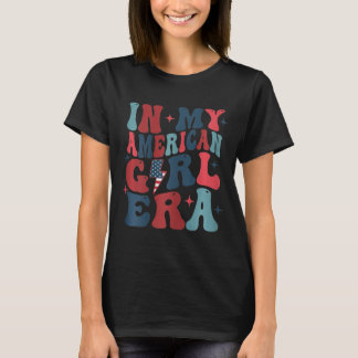 På min amerikanska flicka Era Retro 4:e juli fjärd T Shirt