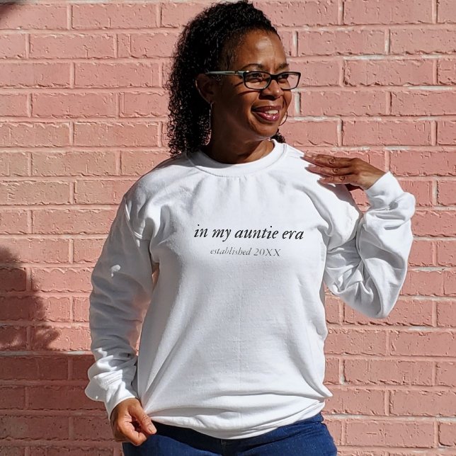 På min Auntie Era Sweatshirt Gift för New Moster T Shirt (In My Auntie Era Sweatshirt Gift for New Aunt)