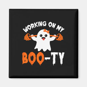 På min Boo-ty-Booty Boo-T Ghost Pun Manar Women Magnet