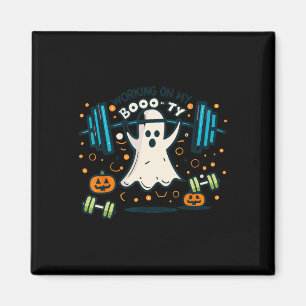 På min Boo-ty Funny Booty Halloween Ghost Workout Magnet