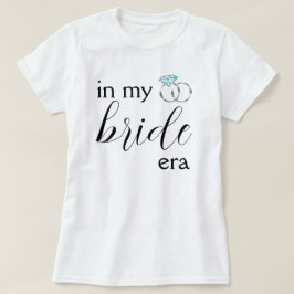 På min Bride Era Bröllop Ringar Silver Bachelorett T Shirt