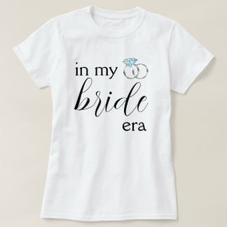 På min Bride Era Bröllop Ringar Silver Bachelorett T Shirt