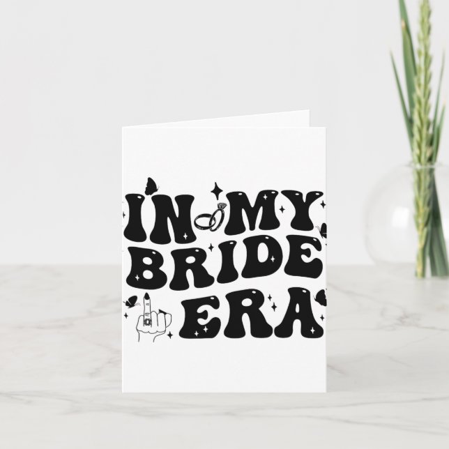 På min Bride Era Groovy Bride Bachelorette Party B Kort (Framsida)